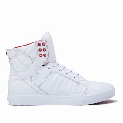 Férfi Supra SKYTOP Magasszárú Cipő HU052413 Fehér/Piros